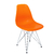 Cadeira Eames Pp Laranja Eiffel Cromada