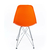 Conjunto 2 Cadeiras Eames Pp Laranja Eiffel Cromada - loja online