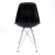 Conjunto 3 Cadeiras Eames Pp Preto Eiffel Cromada - La Mobilia