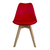 Conjunto 2 Cadeiras Saarinen Vermelho Wood - La Mobilia