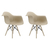 Conjunto 2 Cadeiras Eames Com Braço Fendi Pés Em Polipropileno