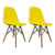 Conjunto 2 Cadeiras Eames Botone Amarela