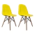 Conjunto 2 Cadeiras Eames Botone Amarela