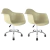 Conjunto 2 Cadeiras Eames Com Braço Fendi Office Cromada