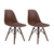 Conjunto 2 Cadeiras Eames Pp Ruby Pés Em Polipropileno