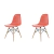 Conjunto 2 Cadeiras Eames Pp Coral