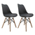 Conjunto 2 Cadeiras Saarinen Pp Cinza