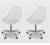 Conjunto 2 Cadeiras Kaila Pp Branca Office Cromada