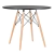Mesa De Jantar 90cm Eames Tampo Redondo Preto