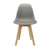 Conjunto 4 Cadeiras Eames Wood Cinza Brasão - La Mobilia