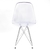 Conjunto 3 Cadeiras Eames Policarbonato Transparente Eiffel Cromada - loja online