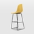 Banqueta Eames Amarelo Mostarda Quad Preto na internet