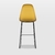 Banqueta Eames Amarelo Mostarda Quad Preto - comprar online