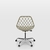 Conjunto 2 Cadeiras Kaila Pp Fendi Office Cromada - La Mobilia