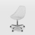 Cadeira Kaila Pp Branca Office Cromada