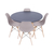 Conjunto Mesa Eames Preta 110cm E 4 Cadeiras Eames Pp Fendi - comprar online