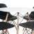 Conjunto Mesa Eames Branca 110cm E 4 Cadeiras Eames Pp Preta - comprar online