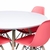 Conjunto Mesa Eames Branca 110cm E 4 Cadeiras Eames Pp Coral - comprar online