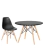 Conjunto Infantil Mesa 60cm Eames Preta Com 1 Cadeira Preta