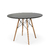 Conjunto Mesa Eames Preta 90cm E 4 Cadeiras Eames Pp Amarela na internet