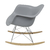 Cadeira De Balanço Eames Com Braço Cinza - comprar online