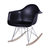 Cadeira De Balanço Eames Com Braço Preta