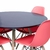 Conjunto Mesa Eames Preta 90cm E 4 Cadeiras Eames Pp Coral - comprar online