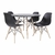 Conjunto Mesa Eames Preta 110cm E 4 Cadeiras Eames Pp Preta - comprar online