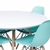 Conjunto Mesa Eames Branca 110cm E 4 Cadeiras Eames Pp Verde Tiffany - comprar online