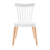 Conjunto Mesa de Vidro 90cm com 4 Cadeiras Windsor Branca - La Mobilia