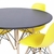 Conjunto Mesa Eames Preta 110cm E 4 Cadeiras Eames Pp Amarela - comprar online