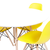 Conjunto Mesa Eames Branca 90cm E 4 Cadeiras Eames Pp Amarela - comprar online
