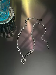 COLLAR BLACK PIN - Angel and Hell