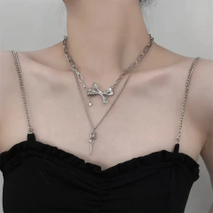 COLLAR METAL ROSE