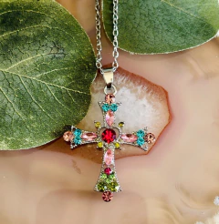 COLLAR GRUNGE RHINESTONE CROSS #2