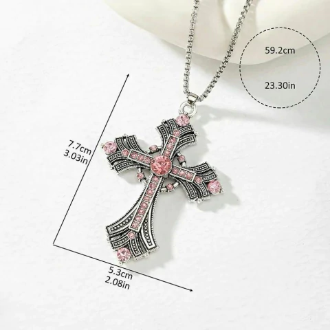 COLLAR PINK CROSS - comprar online