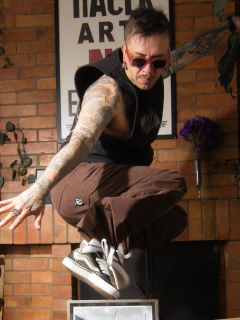 Pantalon billie pana cafe