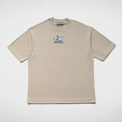 t-shirt aguante la pela beige - comprar en línea