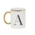 Caneca Inicial Borda Dourada