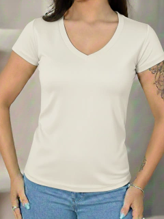 T-shirt Feminina Básica Decote V na internet