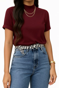 Imagem do T-shirt de Viscolycra Gola Alta Marandola Moda