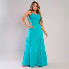 Vestido Longo de Alcinha Marandola Moda com abertura nas Costas - loja online