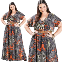 Imagem do Vestido Longo Transpassado Plus Size Extra Grande do 46 ao 72 Top