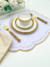 Americano Impermeável Branco com bordado Dourado