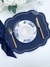 Americano Impermeável Azul Marinho com bordado Branco