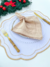 Americano Impermeável Branco com bordado Dourado - Bela Casa Home Decor