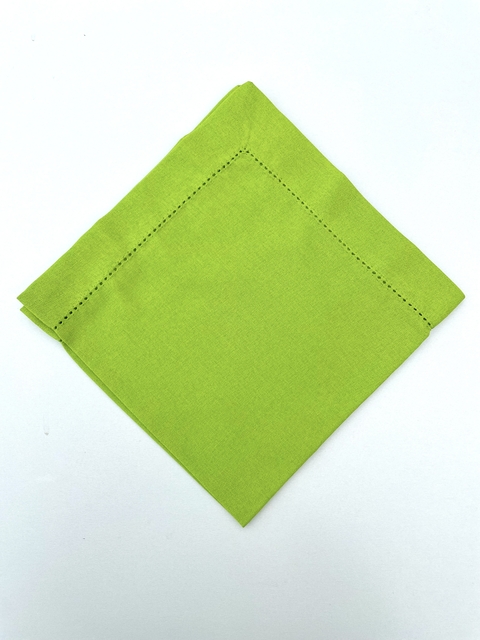 Guardanapo em Linho Misto Ponto Ajour Verde Lima