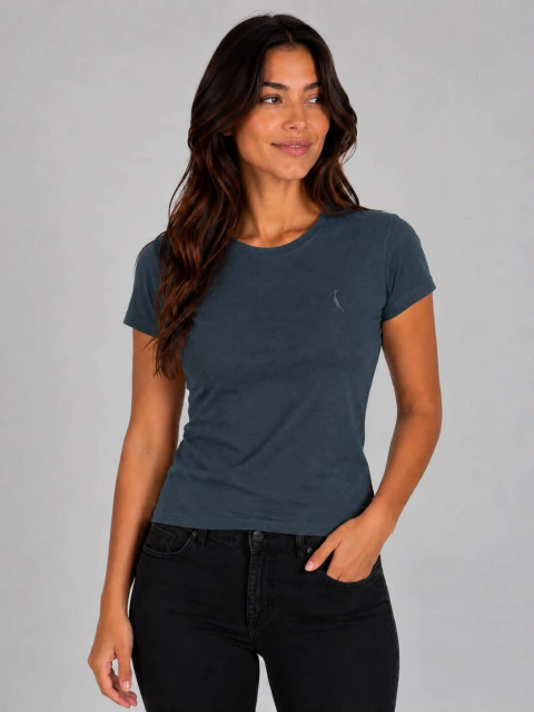 T-shirt Feminina Pima | R3serv4 | Chumbo