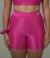 Short Run Pink Shine Com Bolsos - SAMP