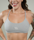 Top Slim Cinza Costas Nuas Cruzadas
